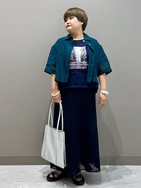 「アイテム（スカート）」を使った、KUMIさん（レディース・152cm・30代）の夏コーディネート