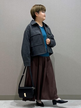 「アイテム（ブルゾン）」を使った、KUMIさん（レディース・152cm・30代）の秋コーディネート
