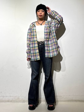 「PAGEBOY（ページボーイ）のアイテム（パンツ）」を使った、えみちさん（レディース・155cm）の春コーディネート