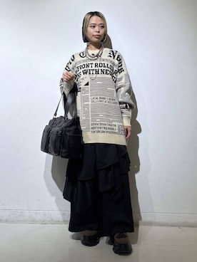 「PAGEBOY（ページボーイ）のアイテム（スカート）」を使った、えみちさん（レディース・155cm）の冬コーディネート