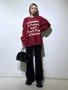 「PBLIM（ページボーイリム）のアイテム」を使った、えみちさん（レディース・155cm）の冬コーディネート