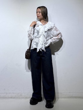 「PAGEBOY（ページボーイ）のプラットチャンキースニーカー【3サイズ展開・軽量】（スニーカー、ブラック系）」を使った、えみちさん（レディース・155cm）の春コーディネート