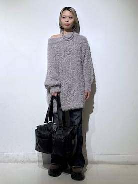 「アイテム（インナーウェア/肌着）」を使った、えみちさん（レディース・155cm）の冬コーディネート