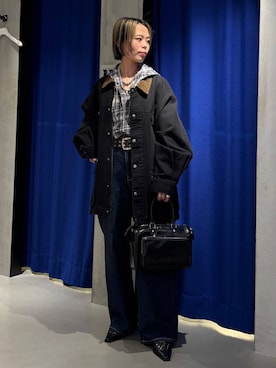 「LOWRYS FARM（ローリーズファーム）のタレンネックレス 452341（ネックレス、シルバー系）」を使った、えみちさん（レディース・155cm）の春コーディネート