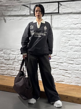 「PBLIM（ページボーイリム）のアイテム」を使った、えみちさん（レディース・155cm）の秋コーディネート