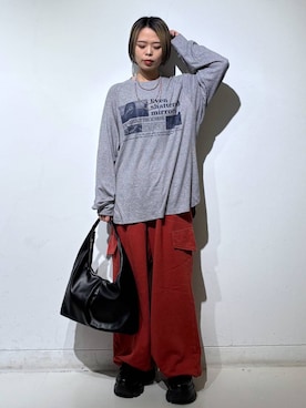 「PAGEBOY（ページボーイ）のアイテム（パンツ）」を使った、えみちさん（レディース・155cm）の春コーディネート