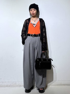 「PAGEBOY（ページボーイ）のアイテム（パンツ）」を使った、えみちさん（レディース・155cm）の春コーディネート