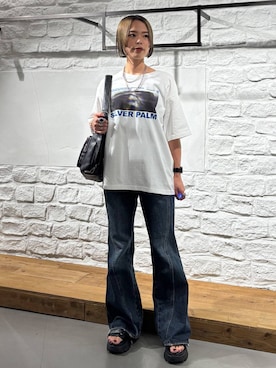 「PBLIM（ページボーイリム）のアイテム」を使った、えみちさん（レディース・155cm）の夏コーディネート