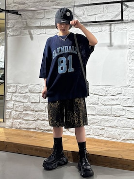 「PBLIM（ページボーイリム）のアイテム」を使った、えみちさん（レディース・155cm）の春コーディネート