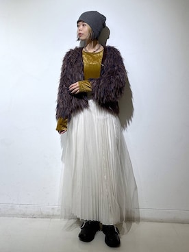 「ショートヘア」｜えみちさん（レディース・155cm）の冬コーディネート