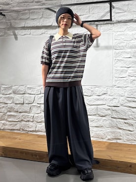 「PBLIM（ページボーイリム）のアイテム」を使った、えみちさん（レディース・155cm）の夏コーディネート
