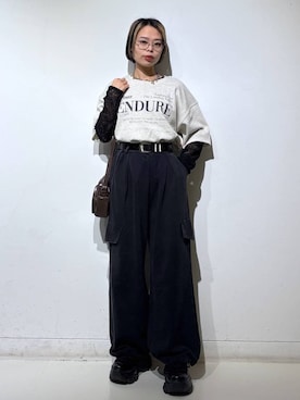 「PAGEBOY（ページボーイ）のアイテム（パンツ）」を使った、えみちさん（レディース・155cm）の春コーディネート