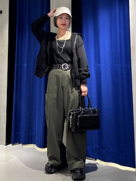 「PAGEBOY（ページボーイ）のチェーン2連ネックレス（ネックレス、シルバー系）」を使った、えみちさん（レディース・155cm）の春コーディネート