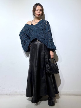 「PAGEBOY（ページボーイ）のハートマンテルネックレス3（ネックレス）」を使った、えみちさん（レディース・155cm）の秋コーディネート