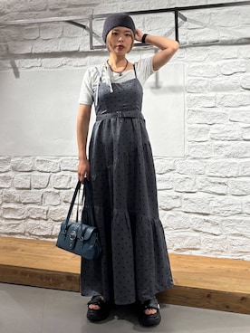 「PAGEBOY（ページボーイ）のアイテム（ワンピース）」を使った、えみちさん（レディース・155cm）の夏コーディネート