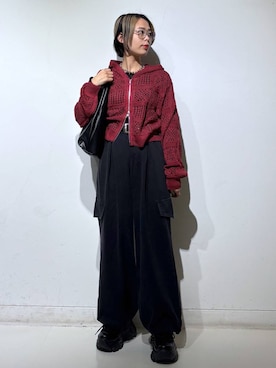 「PAGEBOY（ページボーイ）のプラットチャンキースニーカー【3サイズ展開・軽量】（スニーカー、ブラック系）」を使った、えみちさん（レディース・155cm）の春コーディネート