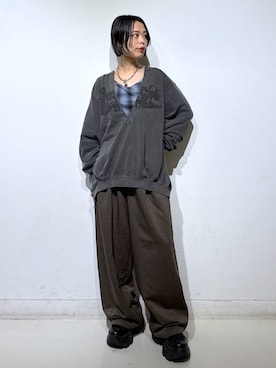 「PBLIM（ページボーイリム）のアイテム」を使った、えみちさん（レディース・155cm）の秋コーディネート