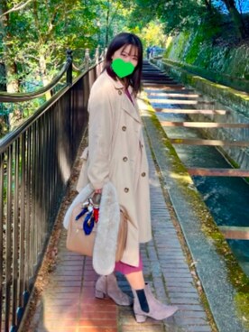 「#秋コーデ」｜「アイテム（ジャケット/アウター）」を使った、mocaさん（レディース・152cm）の冬コーディネート