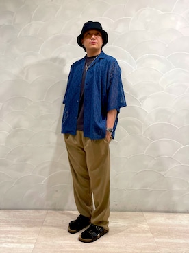 「アイテム（帽子）」を使った、ひろあきさん（メンズ・168cm）の夏コーディネート