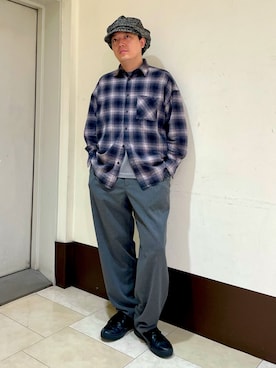 「アイテム（キャスケット）」を使った、ひろあきさん（メンズ・168cm）の秋コーディネート