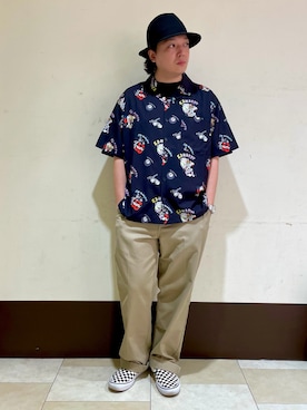 「VANS（バンズ）のアイテム（スリッポン）」を使った、ひろあきさん（メンズ・168cm）の夏コーディネート