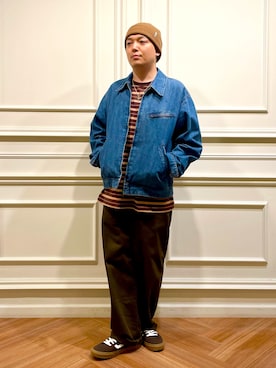 「ボーダーTシャツ」｜ひろあきさん（メンズ・168cm）の秋コーディネート