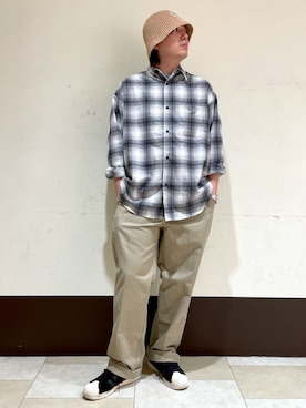 「KANGOL（カンゴール）のアイテム（帽子）」を使った、ひろあきさん（メンズ・168cm）の春コーディネート