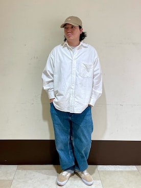 「DANTON（ダントン）のアイテム（帽子）」を使った、ひろあきさん（メンズ・168cm）の春コーディネート