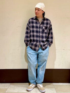 「FREAK'S STORE（フリークスストア）のアイテム（トップス）」を使った、ひろあきさん（メンズ・168cm）の秋コーディネート
