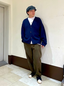 「アイテム（キャスケット）」を使った、ひろあきさん（メンズ・168cm）の冬コーディネート