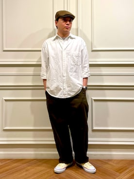 「アイテム（ハンチング/ベレー帽）」を使った、ひろあきさん（メンズ・168cm）の秋コーディネート