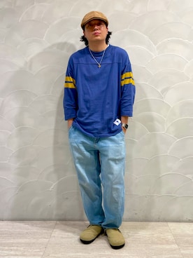 「アイテム（ハンチング/ベレー帽）」を使った、ひろあきさん（メンズ・168cm）の秋コーディネート