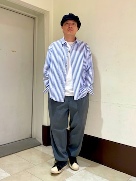 「アイテム（キャスケット）」を使った、ひろあきさん（メンズ・168cm）の秋コーディネート