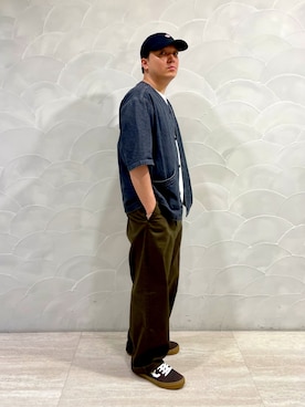 「DANTON（ダントン）のアイテム（帽子）」を使った、ひろあきさん（メンズ・168cm）の秋コーディネート