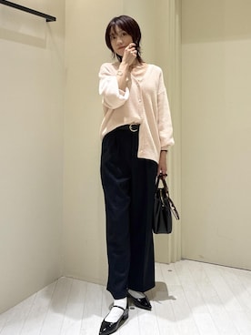 「ROPE' PICNIC（ロペピクニック）のアイテム（その他パンツ）」を使った、aikoさん（レディース・168cm）の秋コーディネート