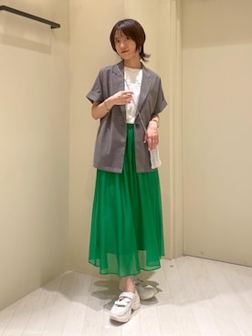 「アイテム（テーラードジャケット）」を使った、aikoさん（レディース・168cm・30代）の夏コーディネート