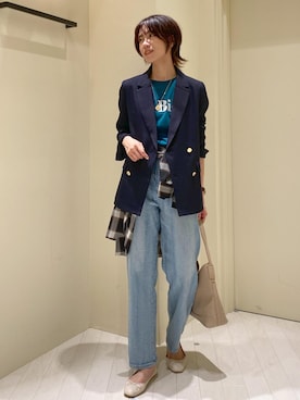 「アイテム（バレエシューズ）」を使った、aikoさん（レディース・168cm）の夏コーディネート