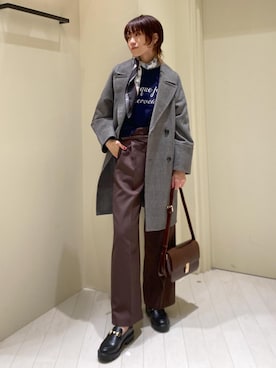 「アイテム（ピーコート）」を使った、aikoさん（レディース・168cm・30代）の秋コーディネート