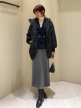 「体型カバー」｜「アイテム（ジャケット/アウター）」を使った、aikoさん（レディース・168cm）の冬コーディネート