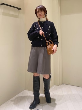 「アイテム（カーディガン/ボレロ）」を使った、aikoさん（レディース・168cm・30代）の冬コーディネート