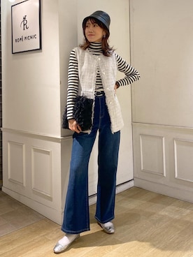 「アイテム（ベスト）」を使った、aikoさん（レディース・168cm・30代）の冬コーディネート