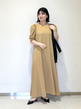 「e/rm」｜「アイテム（ワンピース/ドレス）」を使った、めいさん（レディース・158cm）の春コーディネート