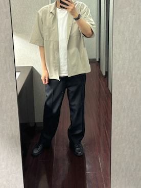 「NANO universe（ナノユニバース）のアイテム（スラックス）」を使った、keiji2026さん（メンズ・181cm）の春コーディネート