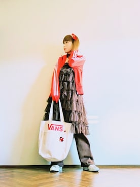 「アイテム（ストール/ショール）」を使った、あいさん（レディース・153cm）の秋コーディネート