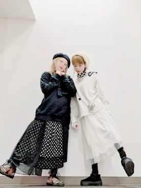 「アイテム（帽子）」を使った、あいさん（レディース・153cm）の冬コーディネート