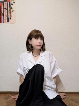 「アイテム（ピアス（両耳用））」を使った、あいさん（レディース・153cm）の秋コーディネート