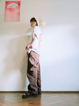 「アイテム（ブローチ/コサージュ）」を使った、あいさん（レディース・153cm）の秋コーディネート