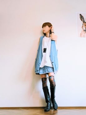 「アイテム（財布）」を使った、あいさん（レディース・153cm）の夏コーディネート
