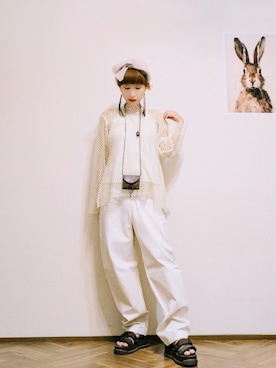 「アイテム（ピアス（片耳用））」を使った、あいさん（レディース・153cm）の夏コーディネート