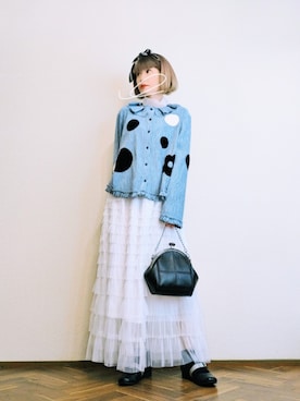 「フラットパンプス」｜あいさん（レディース・153cm）の夏コーディネート